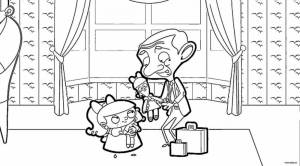 Раскраски Мистер Бин