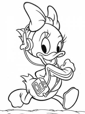 Картинка Утиные истории раскраска на листе  для девочек