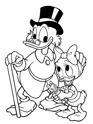 Картинка Утиные истории  раскраску онлайн