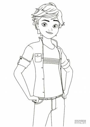 Раскраски из мультфильма Леди Баг и Супер-Кот