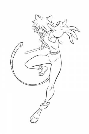 Раскраска Супер-Кот