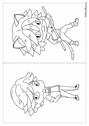 Раскраска Открытка Адриан и Супер-Кот