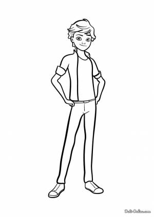 Раскраска Адриан Агрест в полный рост