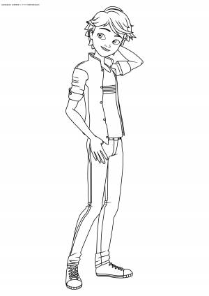 Раскраска Адриан Агрест