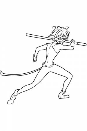 Раскраска Супер Кот Адриан