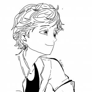 Раскраска маринетт и адриан