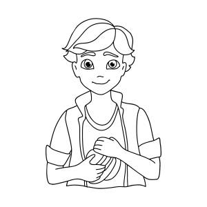 Раскраска Адриан Супер-кот ♥ Онлайн и !