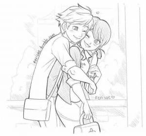 Арты леди баг раскрашенная