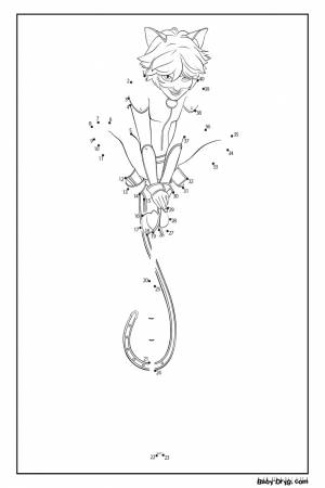 Раскраска Открытка Адриан и Супер-Кот