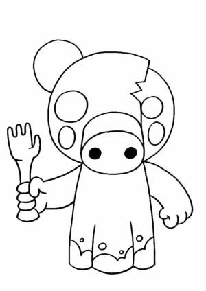 Раскраска Roblox Пигги