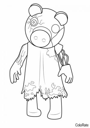 Раскраска Страшный зомби