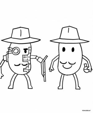 Раскраска Roblox Piggy Mr P