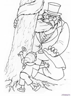 Раскраска Карабас