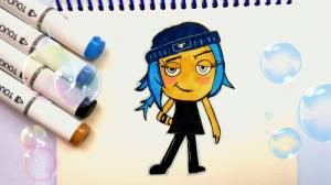 КАК РИСОВАТЬ ДЖЕЙЛБРЕЙК С ЭМОДЖИ ФИЛЬМ ♥ HOW TO DRAW A JAILBREAK FROM EMOJI MOVIE