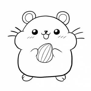 Мультфильм белка милые животные каракули каваи аниме раскраски страницы милые иллюстрации клип арт персонаж