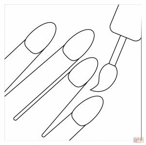 Раскраска Лак для ногтей эмодзи