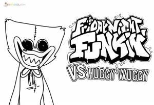 Huggy Wuggy Coloring Pages