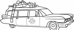 Раскраска Автомобиль из мультфильма Охотники за привидениями