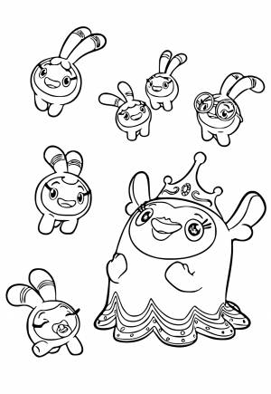 Раскраска Эбби Хэтчер Семья