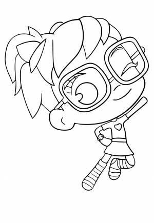 Раскраска Эбби Хэтчер Супергерой , Рисунок и Картинка