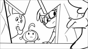 Раскраска Эбби и пропавший пискунчик