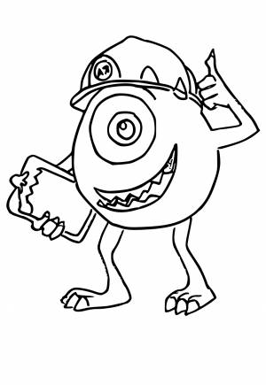 Раскраска Мультфильм Монстр