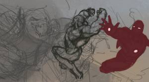 Опубликованы рисунки того, как могла выглядеть финальная битва в «Мстителях