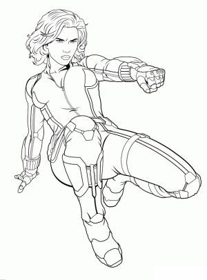 Раскраска Чёрная вдова