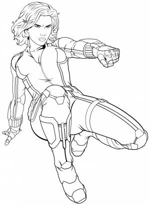 Раскраска черная вдова