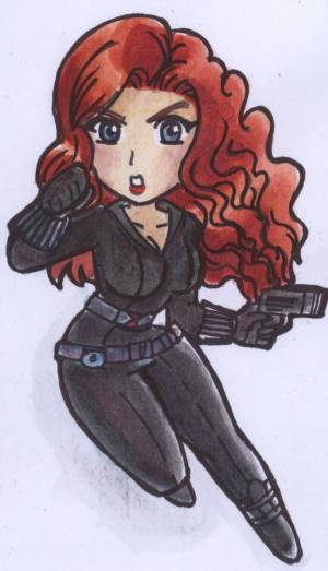 Черная вдова портрет