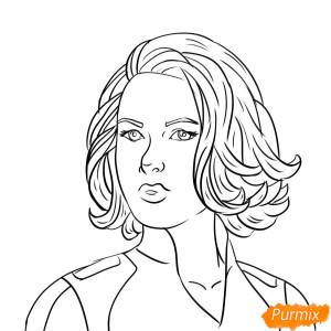 Как нарисовать Черную вдову поэтапно 6 уроков