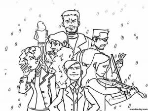 Раскраски Академия амбрелла пятый