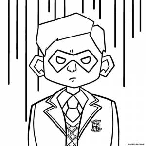 Раскраска Супергерой из Академии Амбрелла