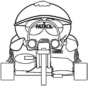 Раскраска Крутой Эрик Картман