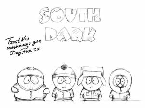 как рисовать южный парк 4