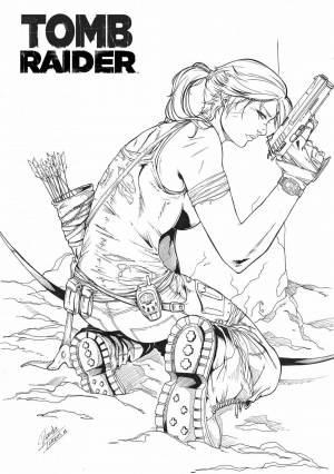 Раскраски Лара крофт