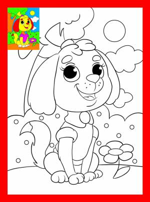 Раскраска со стразами 19*26 РЫЖИЙ КОТ Р-8354 Милый щеночек