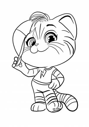 Раскраски 44 котенка лампа