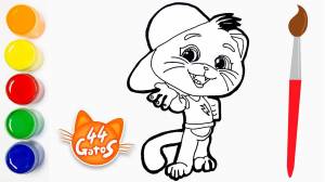 Раскраски 44 котенка лампа