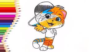 Раскраски лампа кот