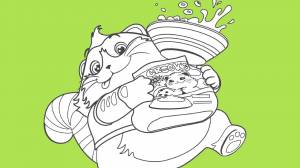 Раскраски 44 котенка лампа