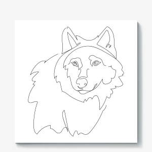 Холст «Волк