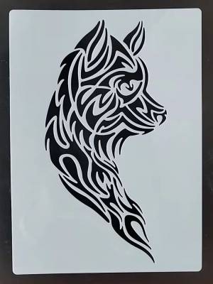21*29 см волк шаблон для мебели стен роспись Декор слоев Пластиковые DIY раскраска искусственные трафареты