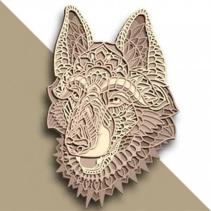 Конструктор из дерева Волк хищник для самостоятельной сборки,набор для раскрашивания,3Д-раскраска