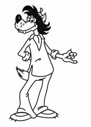 Раскраски волк из мультика