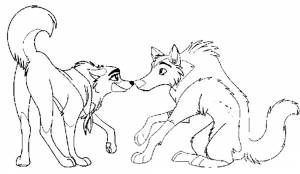 Раскраска Балто