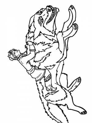 Раскраски Иван царевич и серый волк   в формате