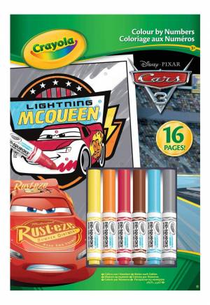 раскраска по номерам Crayola Тачки 3, цены в Москве на Мегамаркет