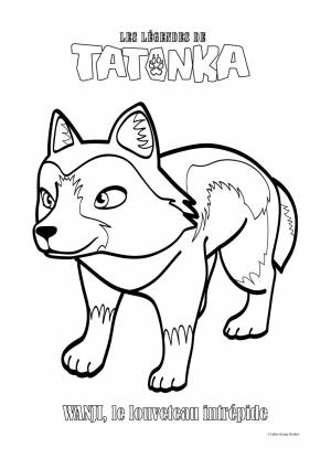 Волчонок раскраска для детей