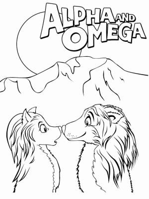 Раскраски Альфа и Омега